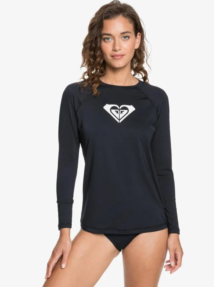 Roxy Rashguards Beach Classics Long Sleeve UPF 50 Rashguard Anthracite 8211 Women Roxy Rashguards Beach Classics Long Sleeve UPF 50 Rashguard Anthracite 8211 Women