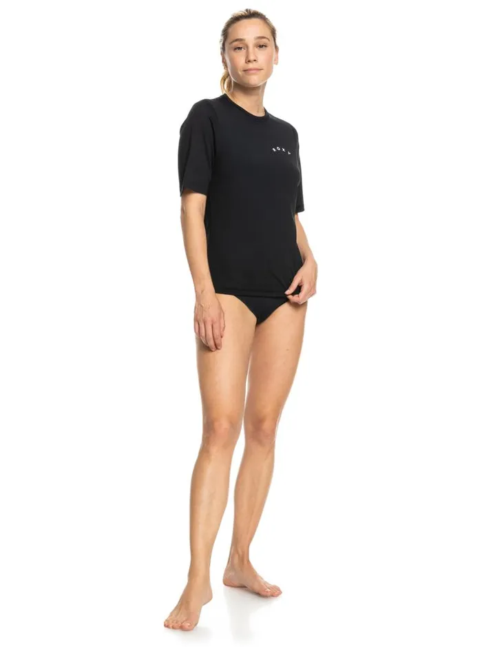 Roxy Rashguards Enjoy Waves Short Sleeve UPF 50 Rashguard Anthracite 8211 Women Roxy Rashguards Enjoy Waves Short Sleeve UPF 50 Rashguard Anthracite 8211 Women