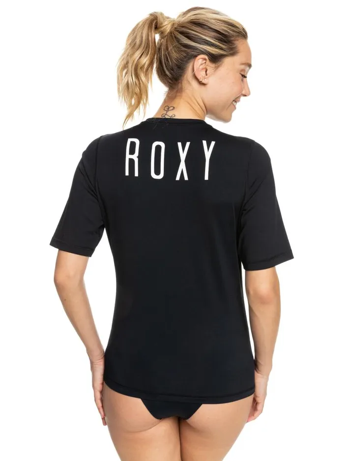 Roxy Rashguards Enjoy Waves Short Sleeve UPF 50 Rashguard Anthracite 8211 Women Roxy Rashguards Enjoy Waves Short Sleeve UPF 50 Rashguard Anthracite 8211 Women