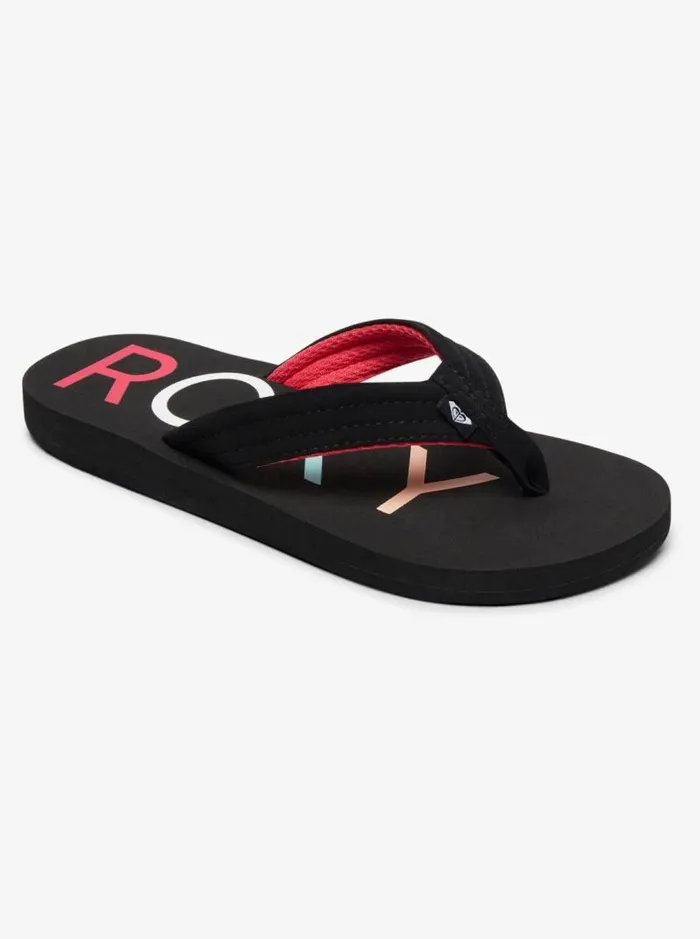 Roxy Shoes and Sandals Girl039s 416 Vista FlipFlops Black 8211 Kids