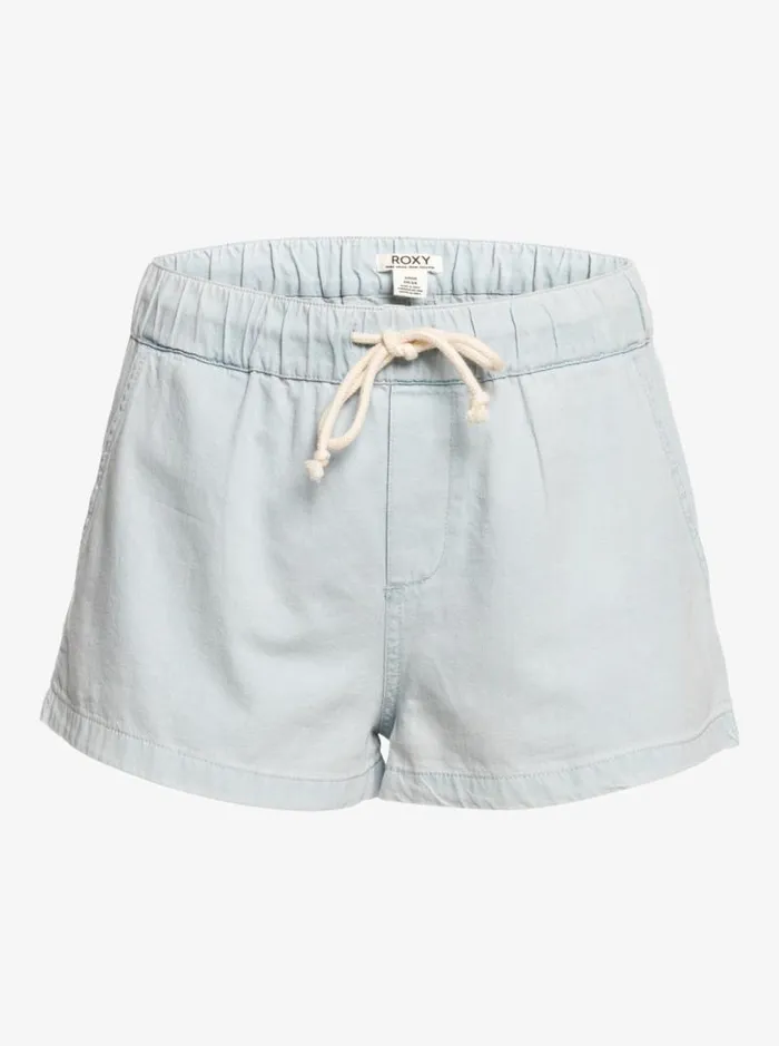 Roxy Shorts Go To The Beach Denim Shorts Bleached Blue 8211 Women Roxy Shorts Go To The Beach Denim Shorts Bleached Blue 8211 Women