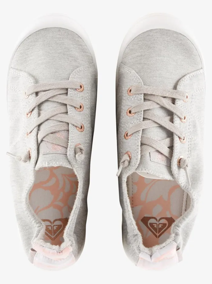 Roxy Sneakers Bayshore Plus Shoes Heather Greywhite 8211 Women Roxy Sneakers Bayshore Plus Shoes Heather Greywhite 8211 Women