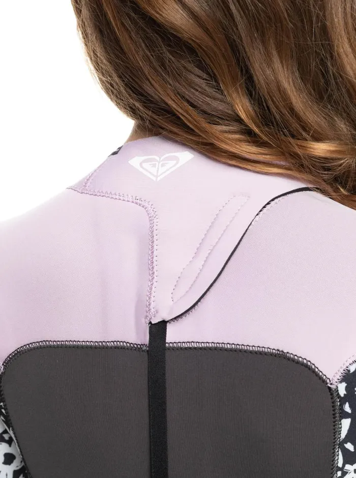 Roxy Surf Girl039s 816 43mmSwell Series Back Zip Wetsuit Jetorchid Bouquet 8211 Kids Roxy Surf Girl039s 816 43mmSwell Series Back Zip Wetsuit Jetorchid Bouquet 8211 Kids