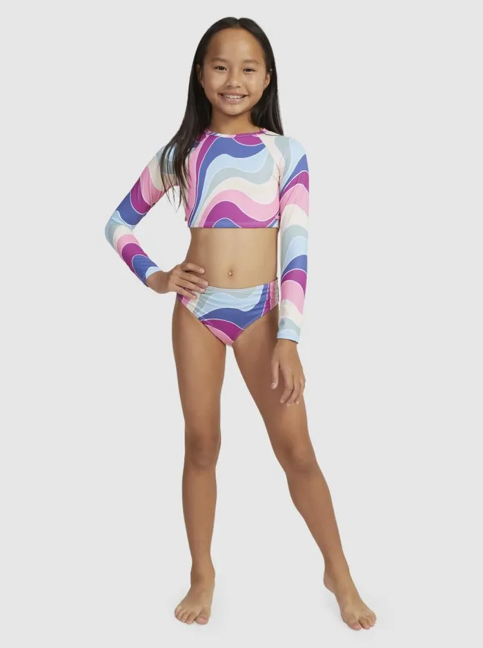 Roxy Surf Girls039 716 Vacation Memories Cropped LongSleeve Rashguard Set Vivid Viola Cruz 8211 Kids Roxy Surf Girls039 716 Vacation Memories Cropped LongSleeve Rashguard Set Vivid Viola Cruz 8211 Kids