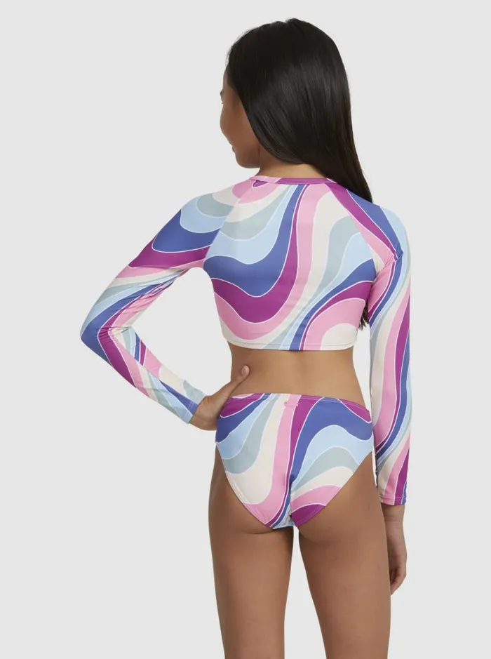 Roxy Surf Girls039 716 Vacation Memories Cropped LongSleeve Rashguard Set Vivid Viola Cruz 8211 Kids Roxy Surf Girls039 716 Vacation Memories Cropped LongSleeve Rashguard Set Vivid Viola Cruz 8211 Kids