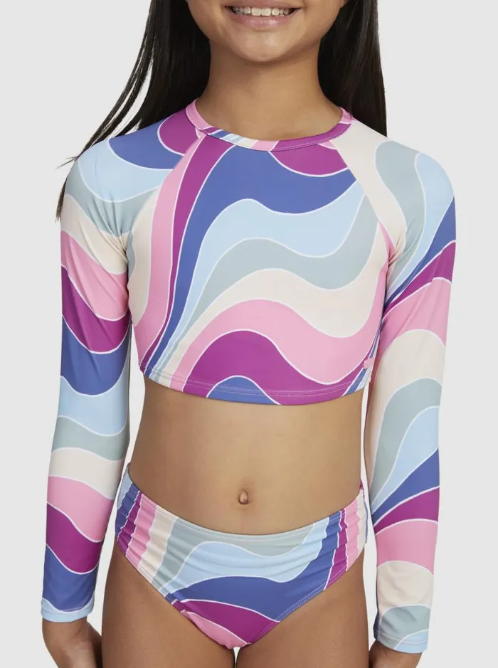 Roxy Surf Girls039 716 Vacation Memories Cropped LongSleeve Rashguard Set Vivid Viola Cruz 8211 Kids Roxy Surf Girls039 716 Vacation Memories Cropped LongSleeve Rashguard Set Vivid Viola Cruz 8211 Kids
