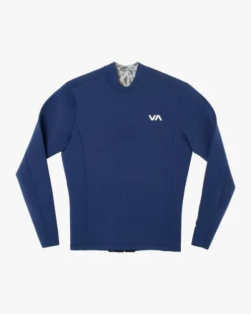 Rvca 2mm Balance Back Zip Wetsuit Jacket Navy Surf Neoprene Tops