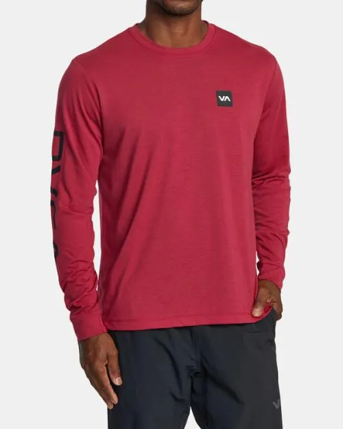Rvca 2X Long Sleeve Tee Deep Magenta SportMen Tees and Tanks