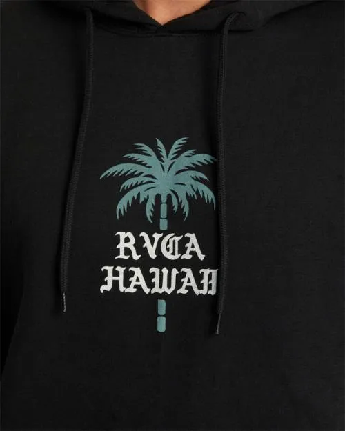 Rvca Barbed Palm Hoodie Black Men Hoodies and Sweatshirts