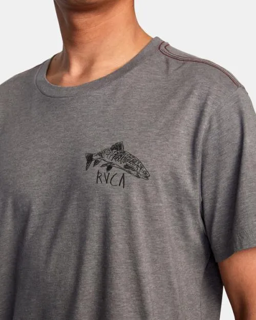 Rvca Ben Horton Downstream Tee Smoke Men Short Sleeves