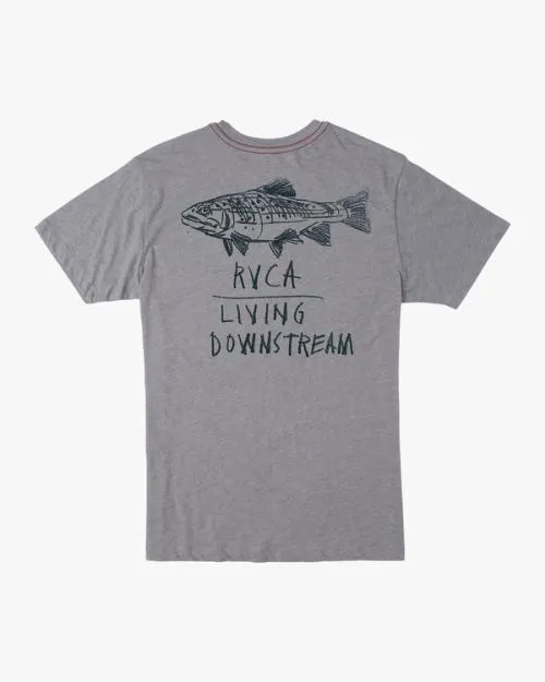 Rvca Ben Horton Downstream Tee Smoke Men Short Sleeves