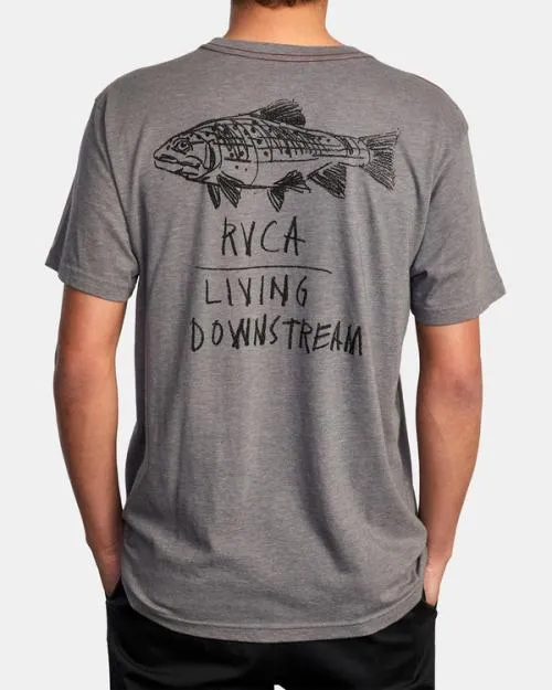 Rvca Ben Horton Downstream Tee Smoke Men Short Sleeves