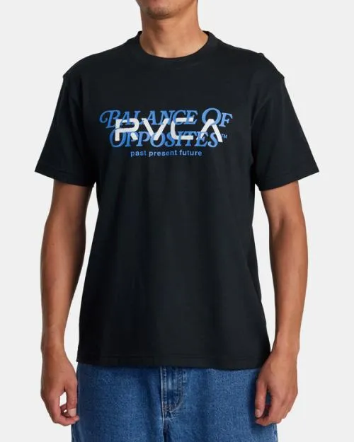 Rvca Big Balance Tee Black Men Short Sleeves
