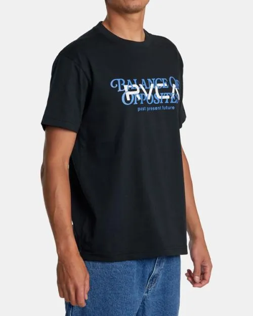 Rvca Big Balance Tee Black Men Short Sleeves
