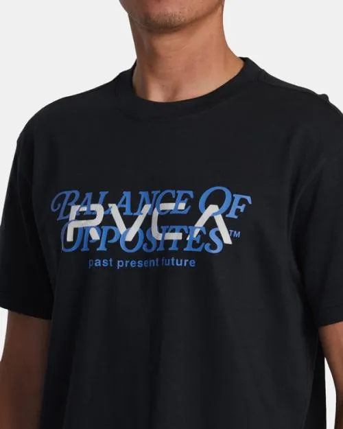 Rvca Big Balance Tee Black Men Short Sleeves