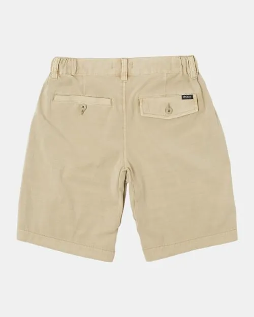 Rvca Boy039s All Time Coastal Rinsed 17034 Hybrid Boardshorts Khaki Boys Shorts