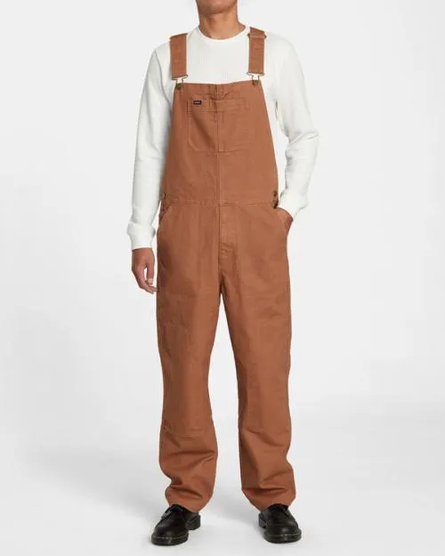 Rvca Chainmail Overalls Rawhide Men Pants