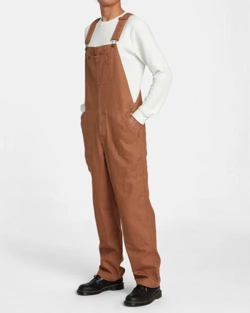 Rvca Chainmail Overalls Rawhide Men Pants