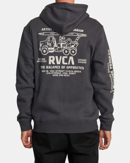 Rvca Commercial Grade Hoodie Garage Blue Men Hoodies and Sweatshirts