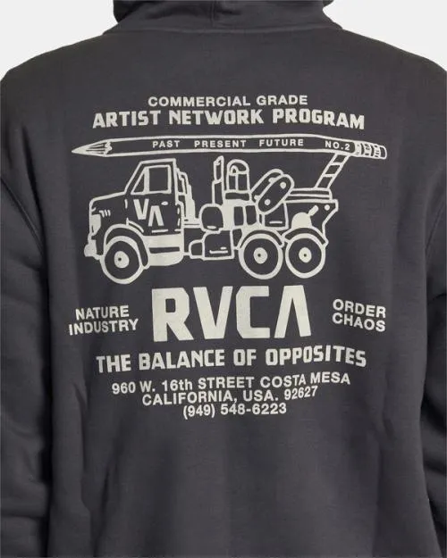 Rvca Commercial Grade Hoodie Garage Blue Men Hoodies and Sweatshirts