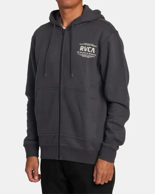 Rvca Commercial Grade Hoodie Garage Blue Men Hoodies and Sweatshirts