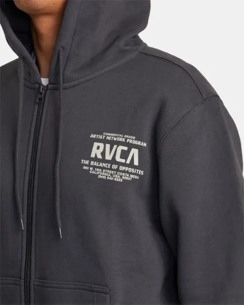 Rvca Commercial Grade Hoodie Garage Blue Men Hoodies and Sweatshirts
