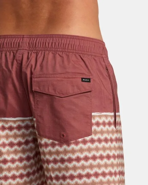 Rvca County Elastic Waist Boardshorts 17034 Cinnabar Men Boardshorts