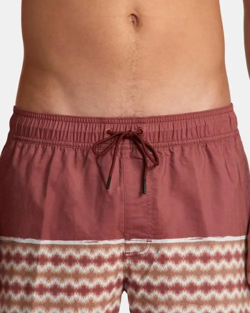Rvca County Elastic Waist Boardshorts 17034 Cinnabar Men Boardshorts