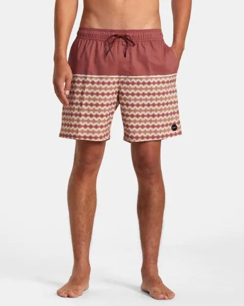 Rvca County Elastic Waist Boardshorts 17034 Cinnabar Men Boardshorts