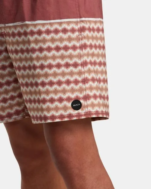 Rvca County Elastic Waist Boardshorts 17034 Cinnabar Men Boardshorts