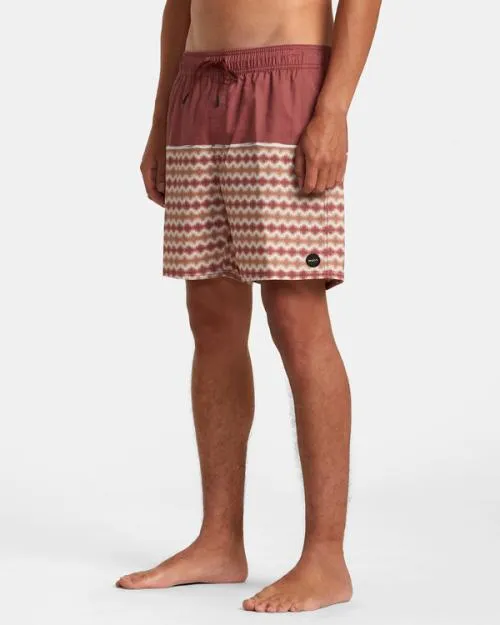 Rvca County Elastic Waist Boardshorts 17034 Cinnabar Men Boardshorts