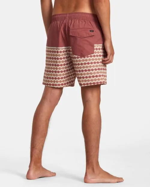 Rvca County Elastic Waist Boardshorts 17034 Cinnabar Men Boardshorts