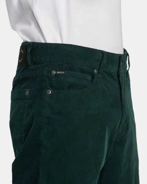 Rvca Daggers Pigment Corduroy Pants Hunter Green Men Pants