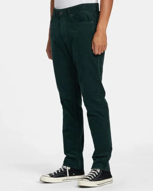 Rvca Daggers Pigment Corduroy Pants Hunter Green Men Pants