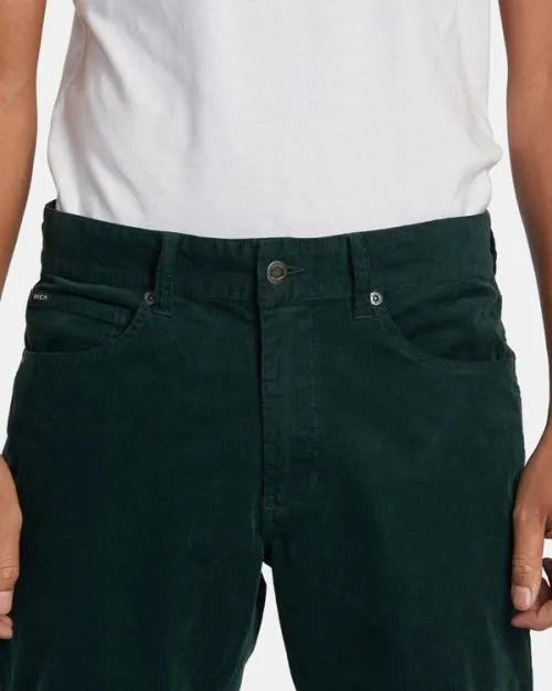Rvca Daggers Pigment Corduroy Pants Hunter Green Men Pants
