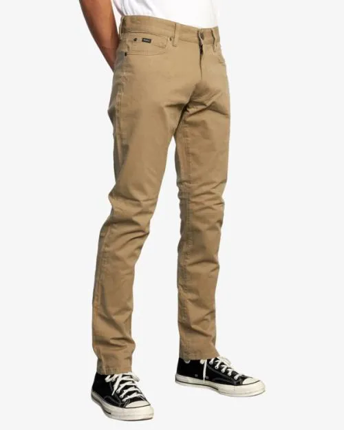 Rvca Daggers Twill Slim Fit Pants Wood Men Pants