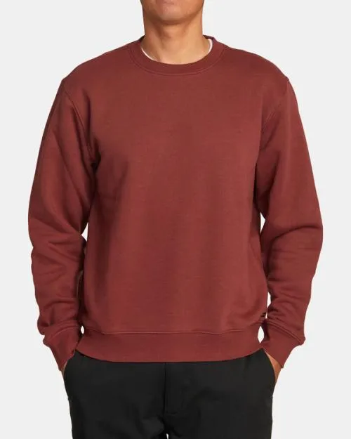 Rvca Dayshift Sweatshirt Red Earth Men Hoodies and Sweatshirts