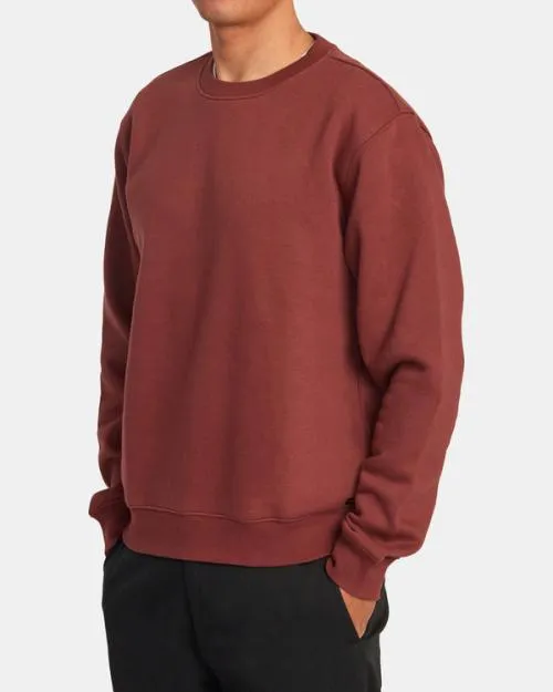 Rvca Dayshift Sweatshirt Red Earth Men Hoodies and Sweatshirts