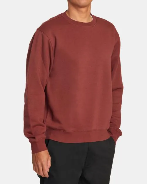 Rvca Dayshift Sweatshirt Red Earth Men Hoodies and Sweatshirts