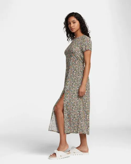 Rvca Dreamscape Dress Green Flash Women Dresses and Rompers