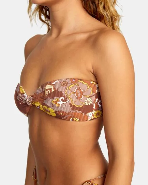 Rvca Earth Bloom Bandeau Bikini Top Multi Women Bikini Tops
