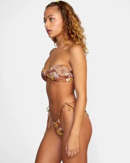 Rvca Earth Bloom Bandeau Bikini Top Multi Women Bikini Tops