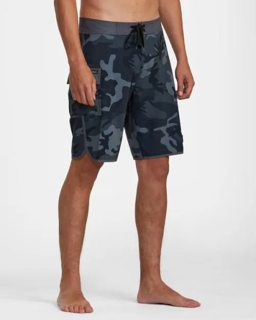 Rvca Eastern Boardshorts 20034 Black Camo Men Boardshorts