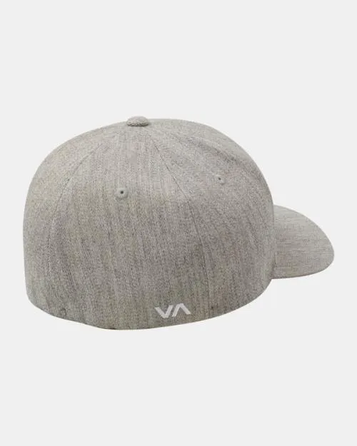 Rvca Flex Fit Hat Heather Grey Men Hats and Beanies