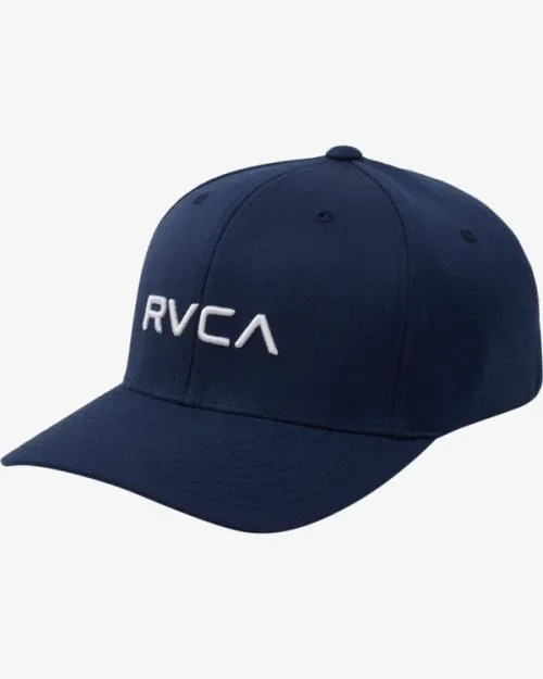 Rvca Flex Fit Hat Navy Men Hats and Beanies