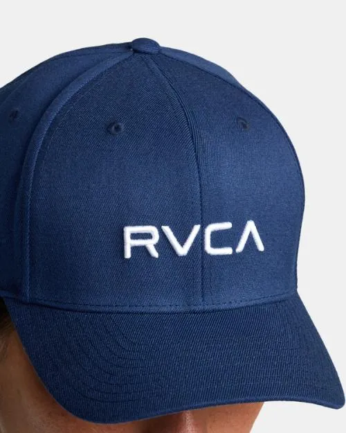 Rvca Flex Fit Hat Navy Men Hats and Beanies
