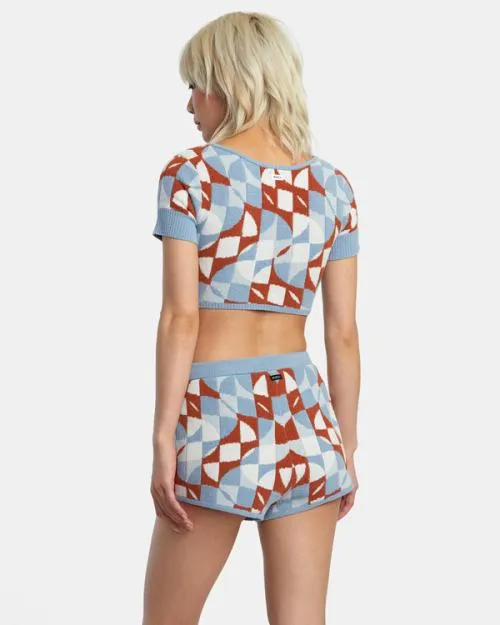 Rvca Geode Elasticized Shorts Sandlewood Women Shorts and Skirts