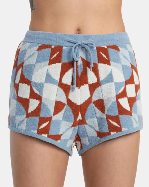 Rvca Geode Elasticized Shorts Sandlewood Women Shorts and Skirts