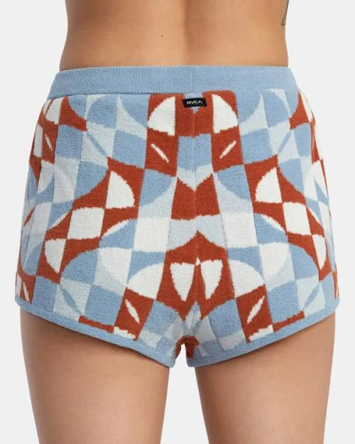 Rvca Geode Elasticized Shorts Sandlewood Women Shorts and Skirts