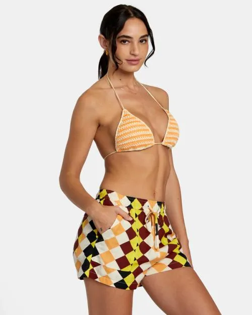 Rvca Greenpacha Cusco Elastic Shorts Multi Women Shorts and Skirts